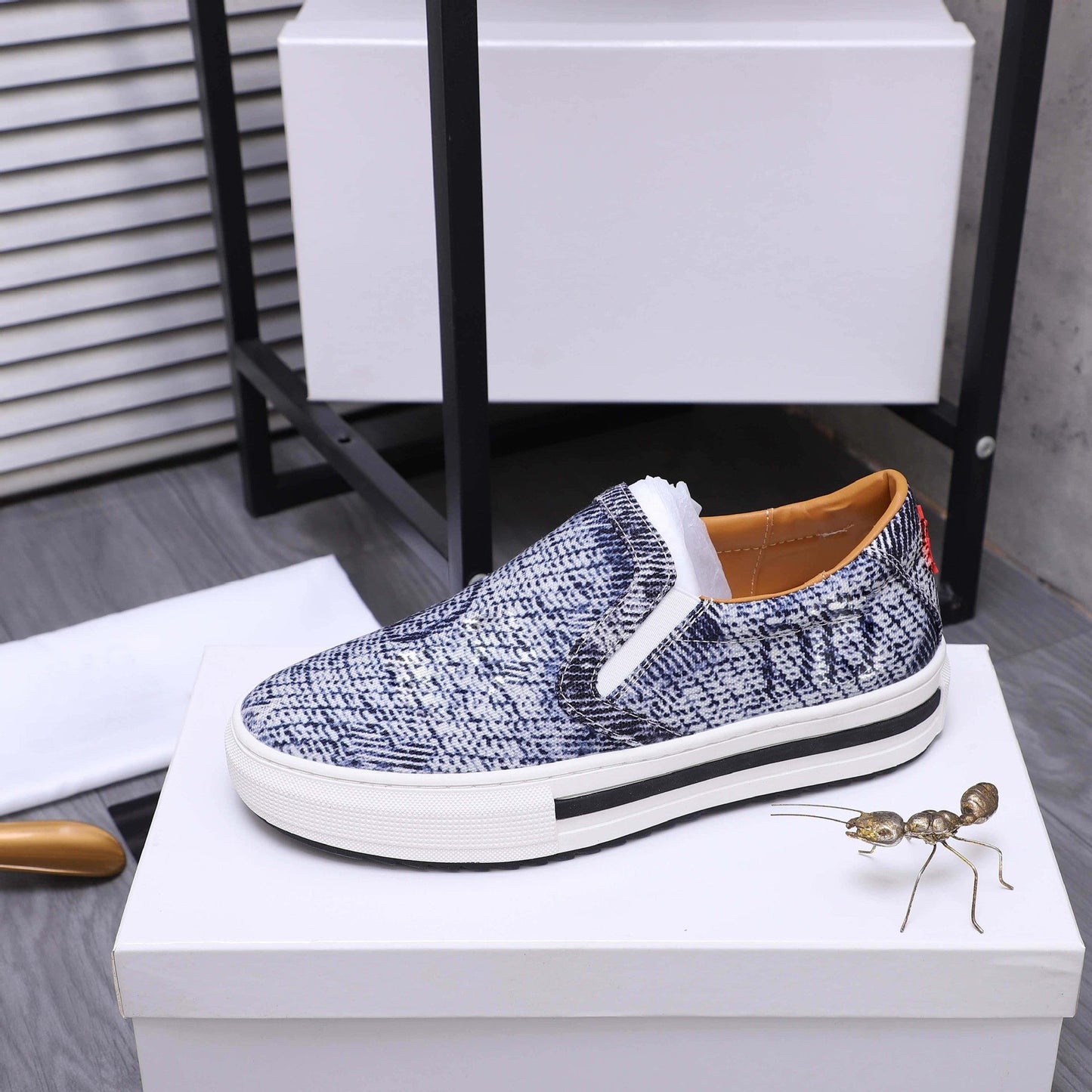 Damen Slip-On Sneaker Elastisch Atmungsaktiv Bequem