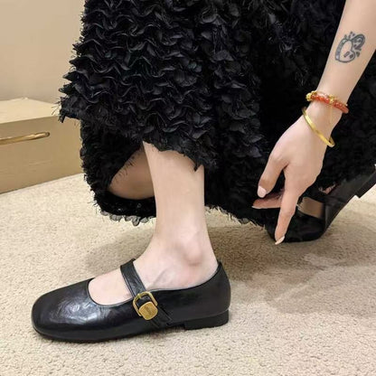 Damen Mary Jane Schuhe Elegante Schnalle