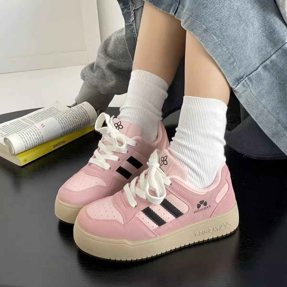 Damen Sneaker Retro-Stil Komfortabel