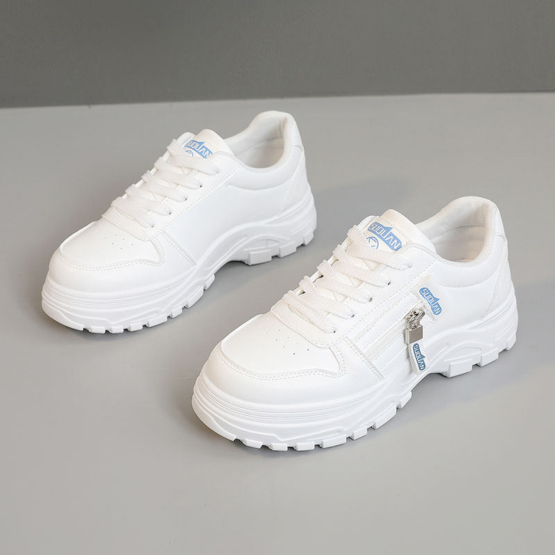 Damen Chunky Sneaker Rutschfest Reißverschluss