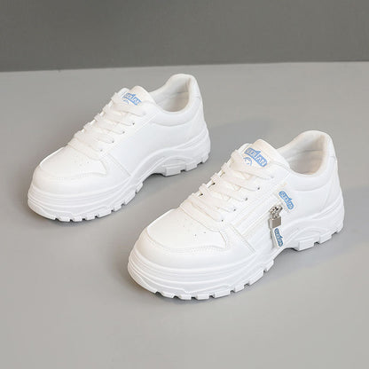 Damen Chunky Sneaker Rutschfest Reißverschluss