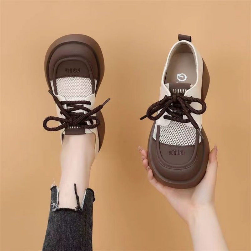 Damen Sneaker Leder Mesh
