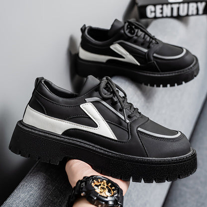 Damen Sneaker Sportlich Kontrastdesign Schwarzweiß - Norvielle