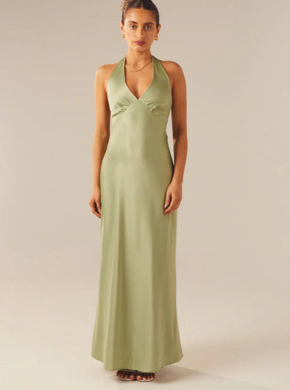 Damen Wickelkleid V-Ausschnitt Slim Fit Elegantes