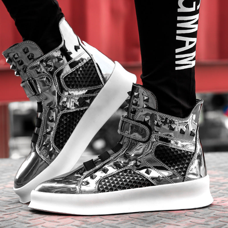 Damen High- Sneaker Netzoptik Rutschfest