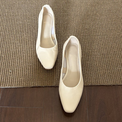 Damen Schuhe Quadratische Zehenpartie Flexibles Fußbett Elegant wird - Norvielle