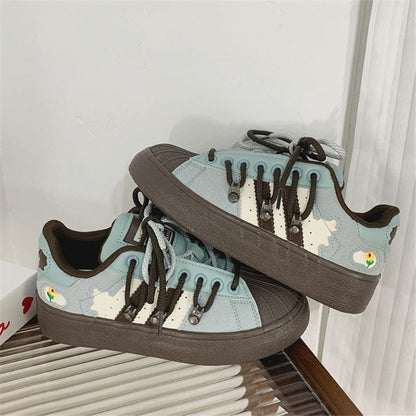Damen Sportschuhe Schnürschuhe Bequem