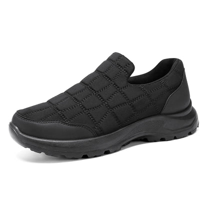 Damen Sneaker Bequem Slip-On Weiches Leder