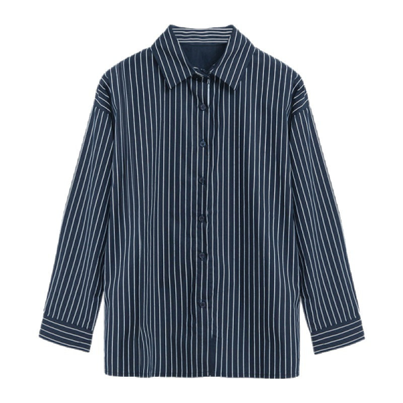 Damen Baumwolle Streifen Asymmetrisch e Farbe