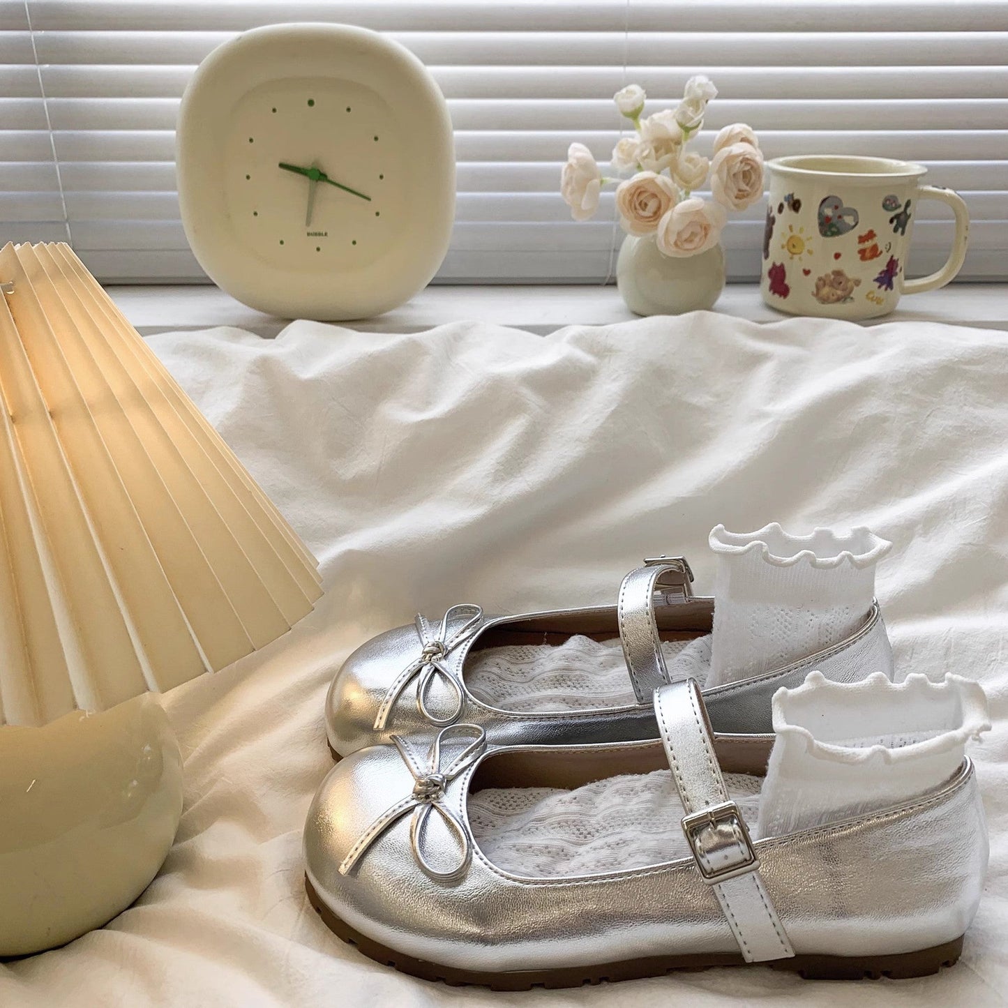 Damen Ballerinas mit Schleifen Comfort Fußbett - Norvielle