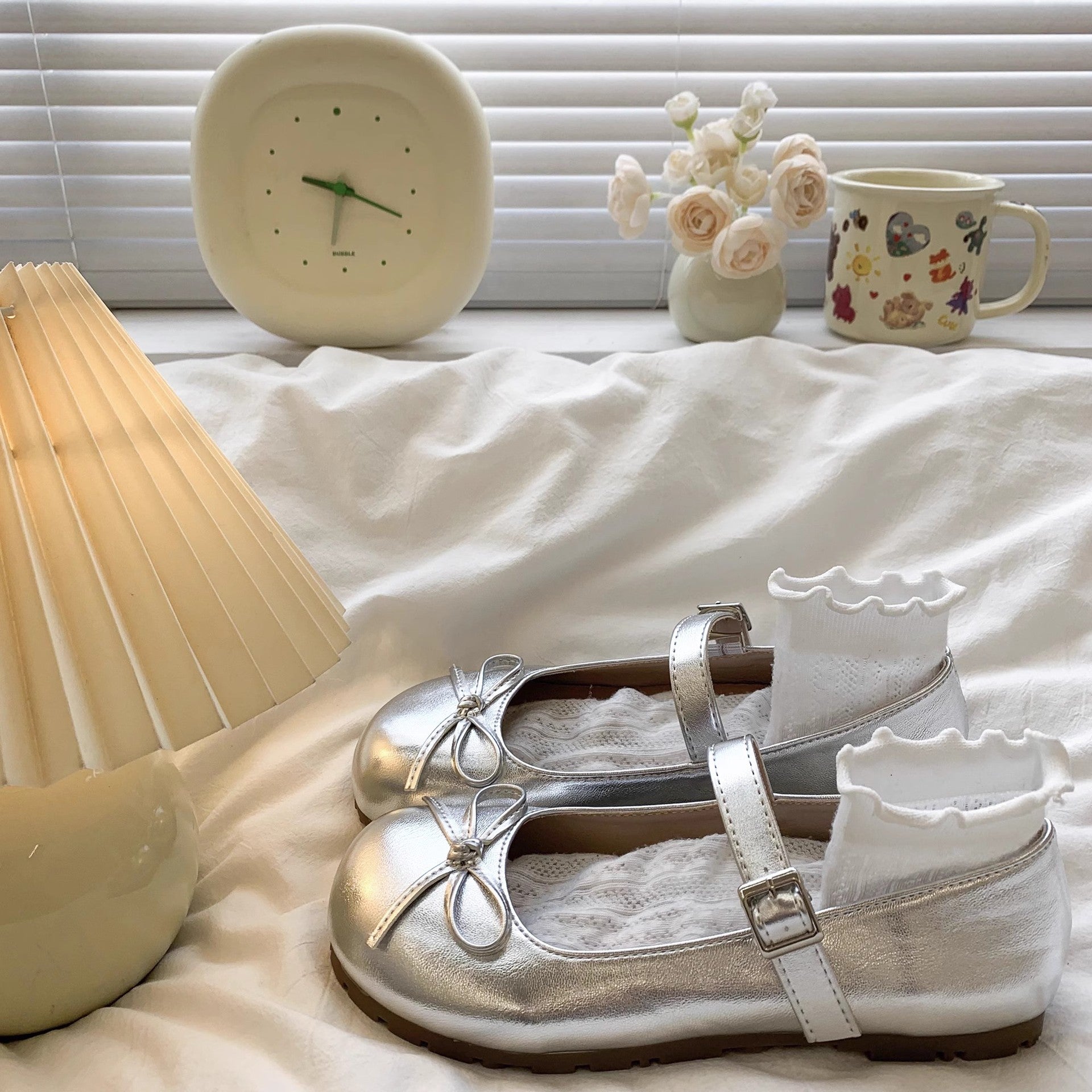 Damen Ballerinas mit Schleifen Comfort Fußbett - Norvielle