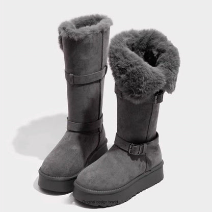 Damen Winterstiefel Weich Warm Innenfutter