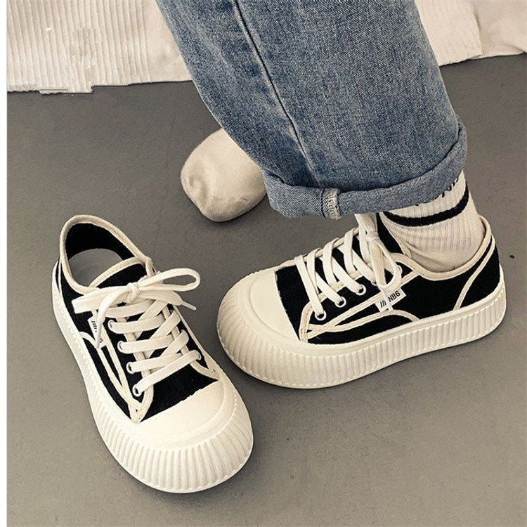 Damen Plattform Sneaker Bequem Mit Dämpfung Elegantes Design