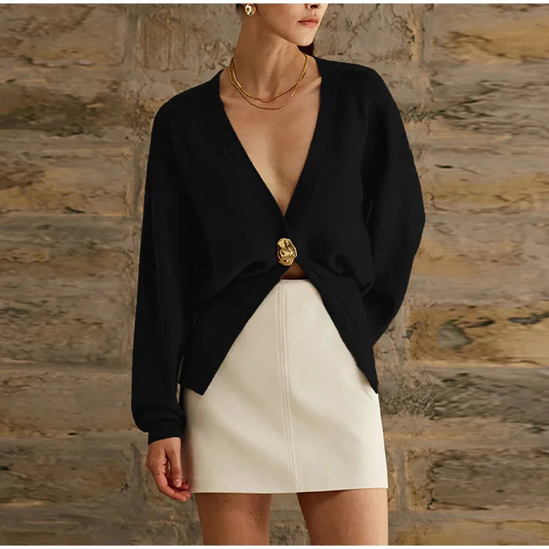 Damen Strickjacke Moderner Glamour Stil