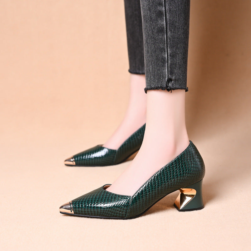 Damen Hochhackige Pumps Geometrischer Absatz Elegant