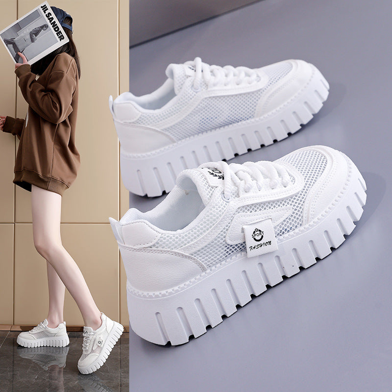 Damen Sneaker Plateau Rutschfest Atmungsaktives Mesh Sportlich - Norvielle