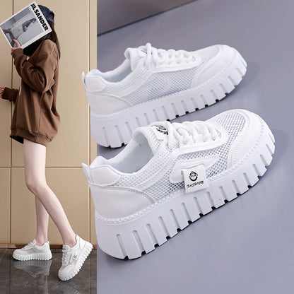 Damen Sneaker Plateau Rutschfest Atmungsaktives Mesh Sportlich - Norvielle
