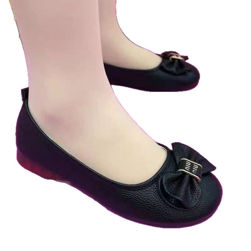 Damen Ballerinas Komfortabel Elegante Schleife