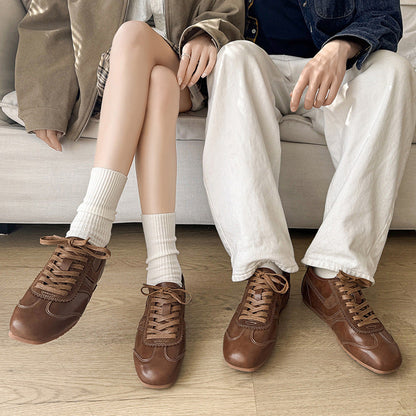 Damen Leder Schnürschuhe Elegante
