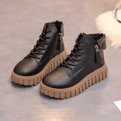 Damen High- Stiefeletten Rutschfest Reißverschluss