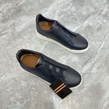 Damen Sneaker Slip-On Leder Rutschfest