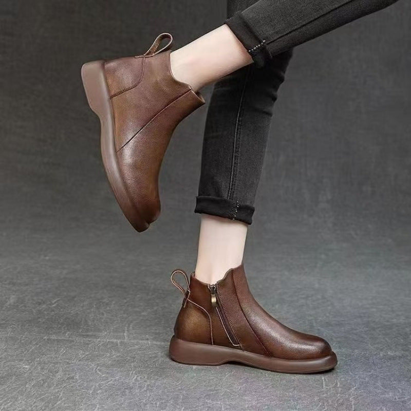 Damen Stiefeletten Elegante Rutschfeste Reißverschluss