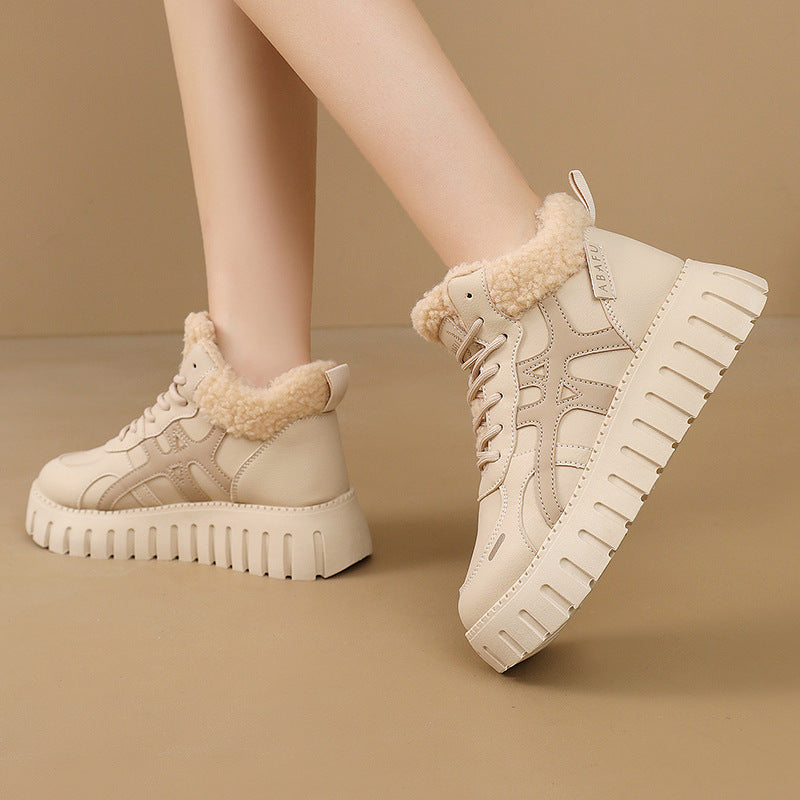 Damen High- Sneaker Flauschig Warm Winter