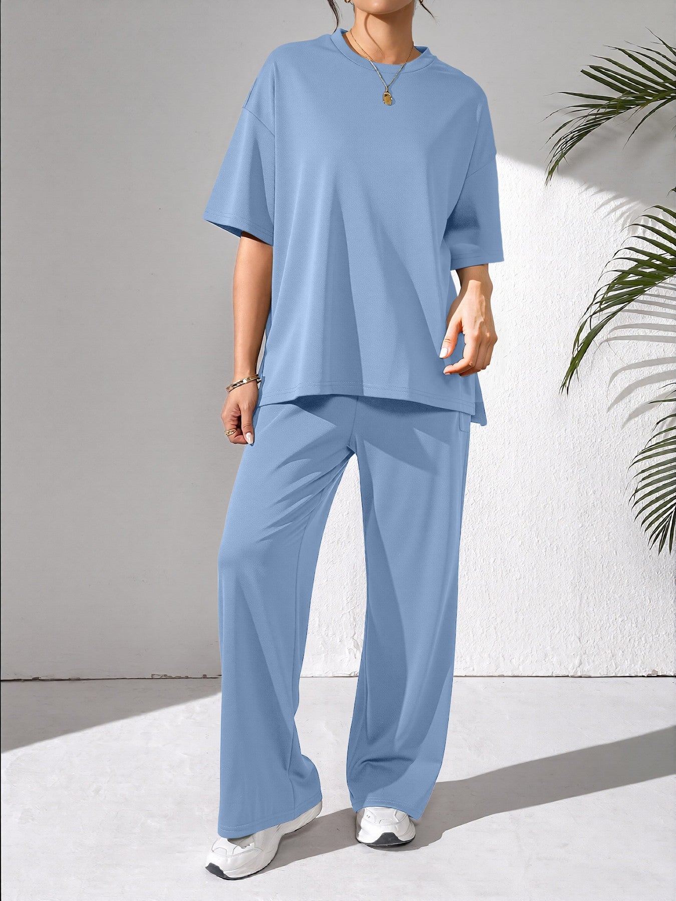 Damen Freizeit-Set Bequemes Weites Oberteil