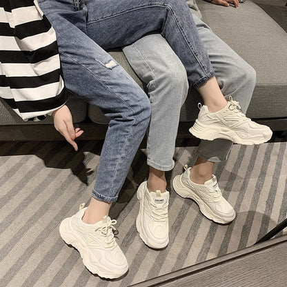 Damen Sneaker Sportlich Atmungsaktives Mesh Starker Sohle