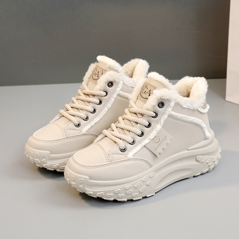 Damen Winter-Sneaker High- Flauschig Rutschfest