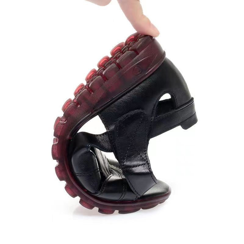 Damen Sandalen Riemchen Atmungsaktiv Weich