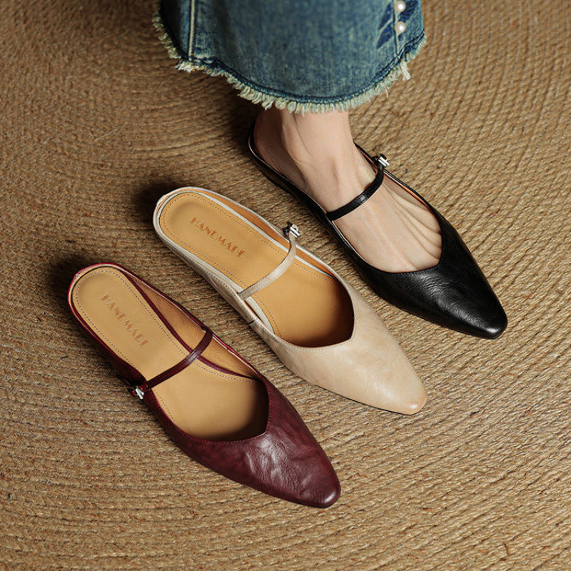 Damen Leder-Slipper Echtleder Bequem