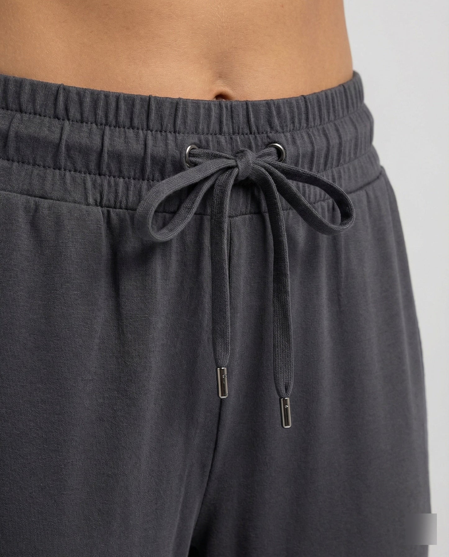 Damen Jogginghose Oversize Bequem Grau Herbst