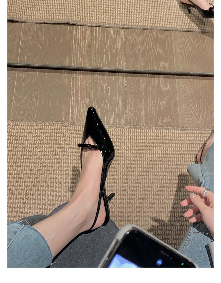 Damen Slingback Pumps Elegant Schleife Hochhackig