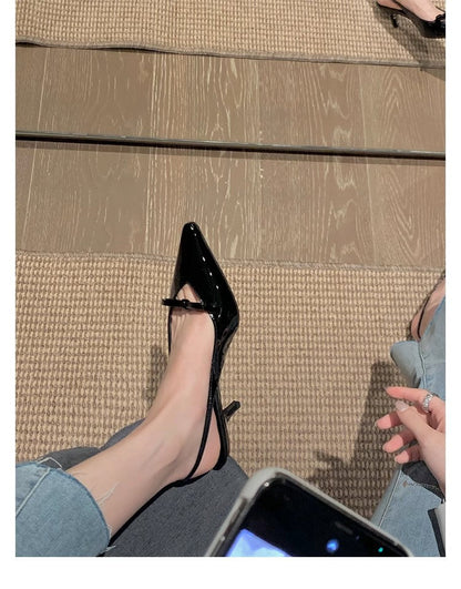 Damen Slingback Pumps Elegant Schleife Hochhackig