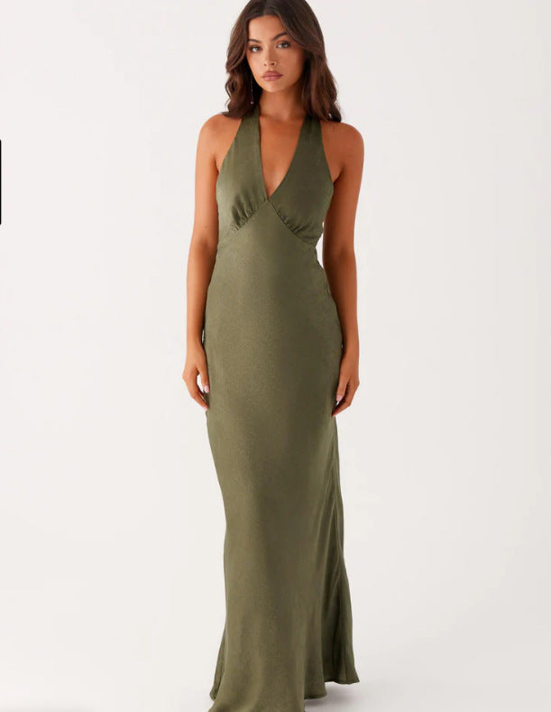 Damen Wickelkleid V-Ausschnitt Slim Fit Elegantes