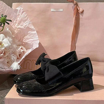 Damen Pumps Hochhackig mit Schleifen Detail - Norvielle