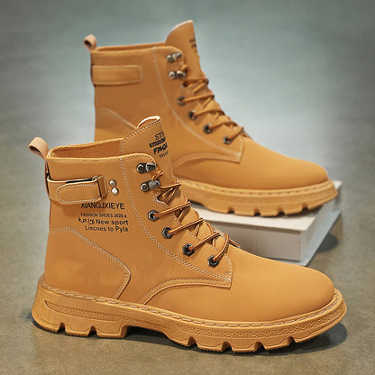 Damen Lederstiefel Rutschfest Schnürstiefel Winter