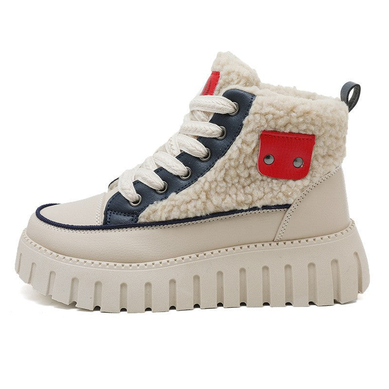 Damen Winterstiefeletten Warmfutter Rutschfest Schwarz - Norvielle