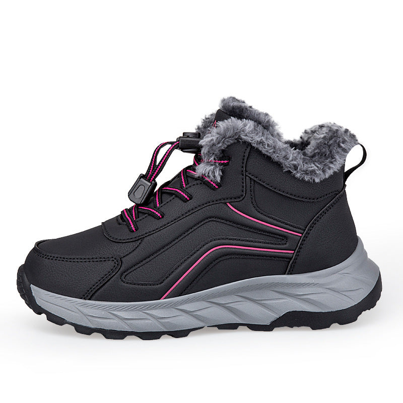 Damen Winterstiefel Warm Rutschfest Schnellverschluss