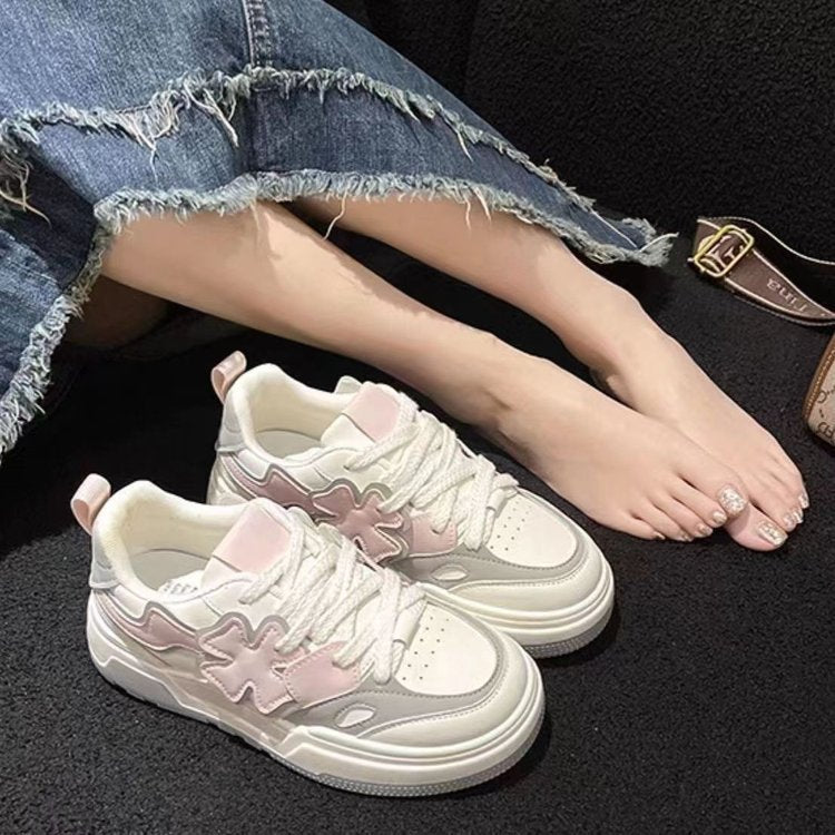 Damen Sneaker Sportlich Flexibel Weiss