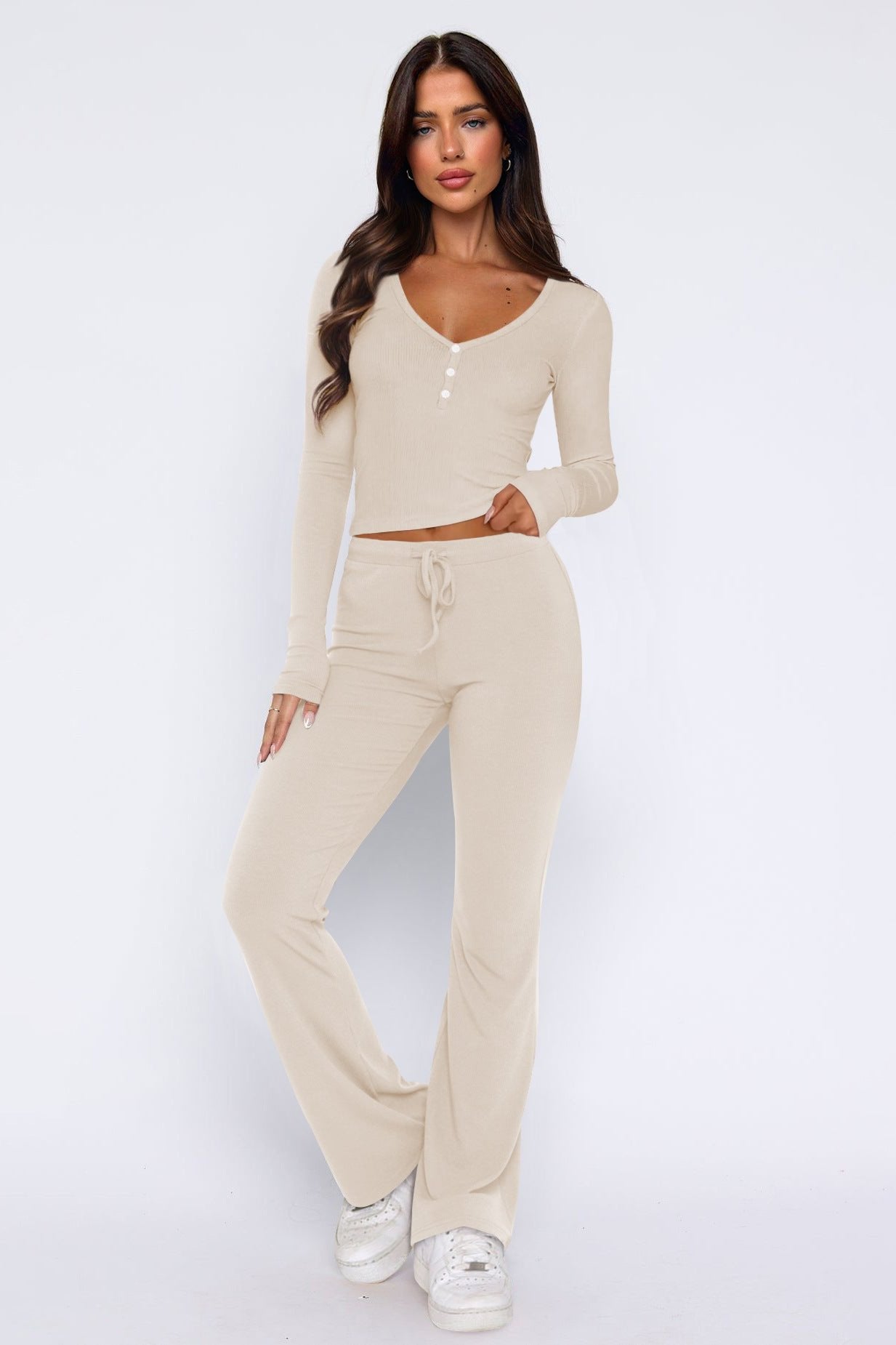 Damen Jumpsuit Langärmlig Elegant