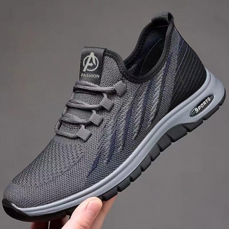 Herren Laufschuhe Atmungsaktiv Flexibel Sport Sneaker Schwarz - Norvielle