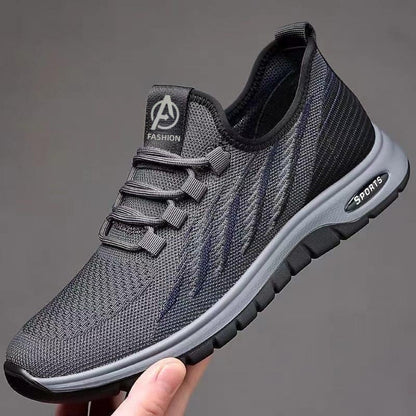 Herren Laufschuhe Atmungsaktiv Flexibel Sport Sneaker Schwarz - Norvielle