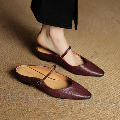 Damen Leder-Slipper Echtleder Bequem