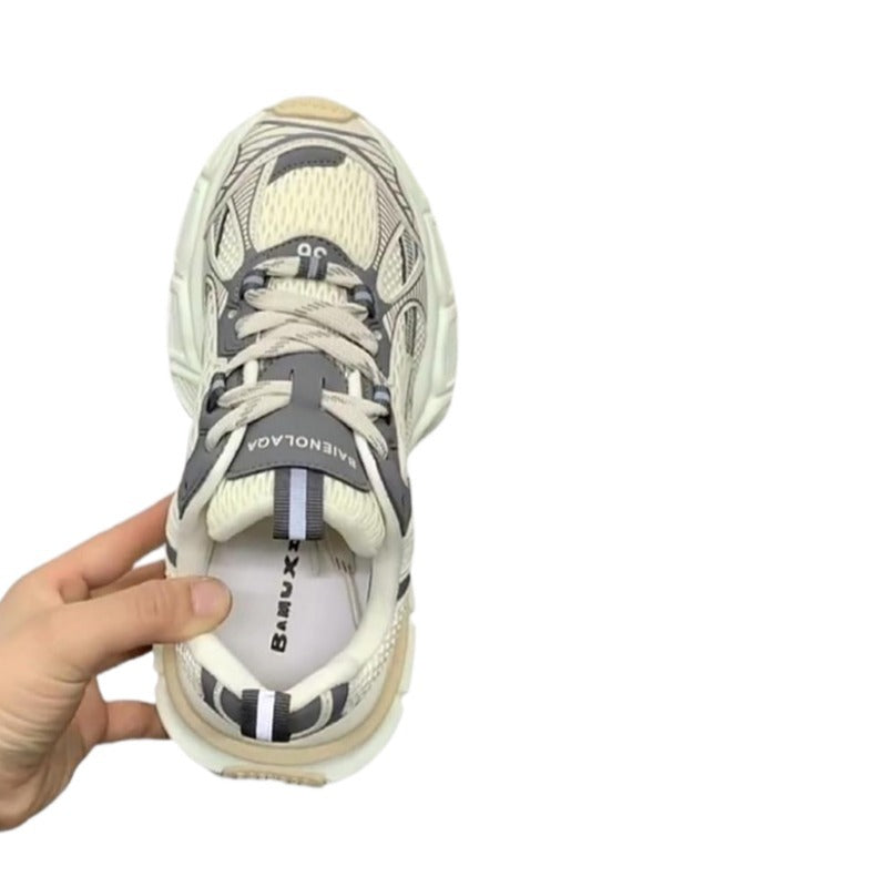 Damen Sneaker Sportlich Atmungsaktives Mesh Stabile Sohle