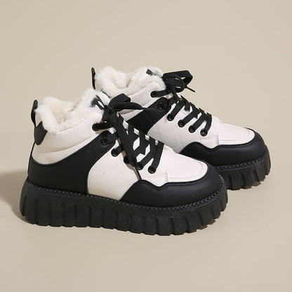 Damen Plateau Sneaker Warmfutter Winter