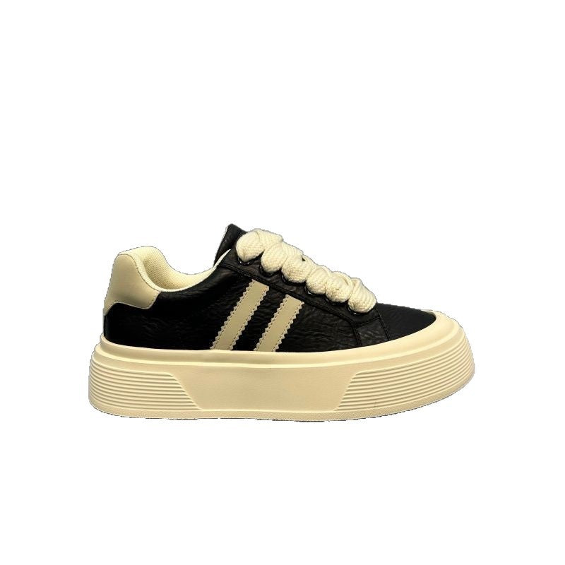 Damen Hochplateau Sneaker Kordelzug e Schuhe