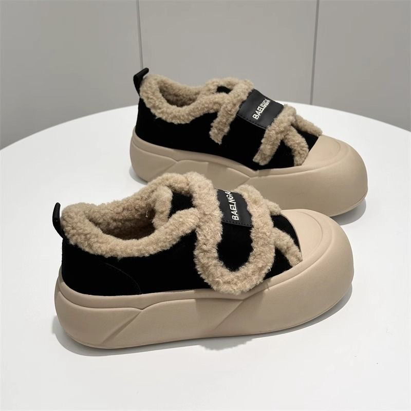 Damen Sneaker Fleecegefüttert Rutschfest Sportlich