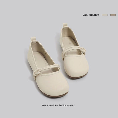Damen Ballerinas Bequem Knotendesign